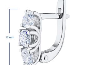 Серьги из белого золота с бриллиантами э0901сг04164000