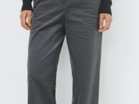 Прямые брюки из вельвета, Серый