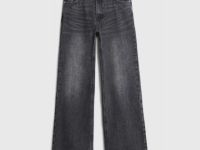 Широкие джинсы со средней посадкой, Серый