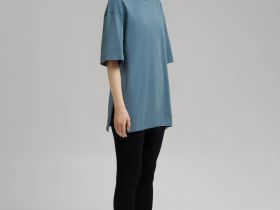 Футболка свободного кроя из джерси