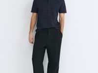 Поло с принтом, Синий