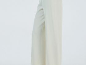 Широкие брюки со льном, Бежевый