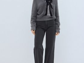 Пушистый джемпер с принтом собаки, Серый