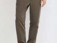 Утеплённые джоггеры из твила, Коричневый