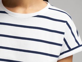Свободная футболка в полоску из хлопкового джерси