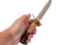 Нож Финка НКВД-1, сталь 95х18, рукоять карельская береза