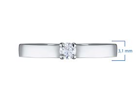 Кольцо из белого золота с бриллиантом э4701кц12155000