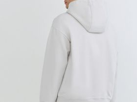 Толстовка на молнии с капюшоном, Белый