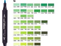 Маркер спиртовой Сонет "TWIN Brush" Зеленый хаки
