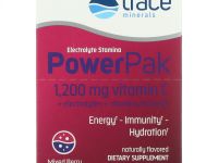 Trace Minerals ®, Electrolyte Stamina PowerPak, ягодная смесь, 30 пакетиков по 7 г (0,25 унции)