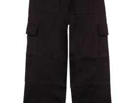 Брюки текстильные джинсовые утепленные флисом для девочек