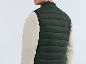 Ультралёгкий жилет с воротником-стойкой, Зеленый
