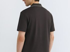 Поло из шелковистого пике, Коричневый