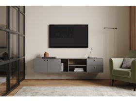 ТВ-тумба подвесная Имин 2-180x36 Графитовый