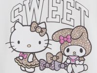 Футболка с принтом Hello Kitty для девочек, Белый