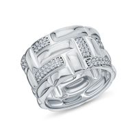 Серебряное кольцо с фианитами