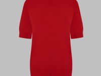 Легкий джемпер прямого кроя с коротким рукавом