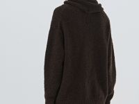 Кардиган оверсайз с шарфом, Коричневый