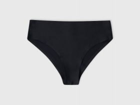 Бесшовные трусы со средней посадкой, Черный