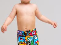 Плавки-шорты детские трикотажные для мальчиков, средней длины