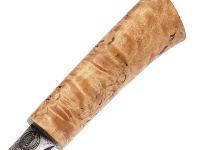 Нож Ханты-Манси в деревянных ножнах, сталь Х12МФ, берёзовый кап, венге-береста