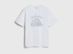 Футболка из хлопка с принтом, Белый