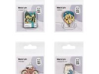 Набор металлических значков MESHU "Travel time", эмаль, 4 шт