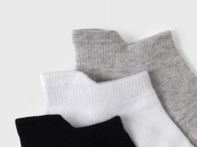 Короткие носки для мальчиков, 3 пары, Черный