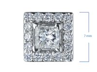 Пусеты из белого золота с бриллиантами э4001пс07175400