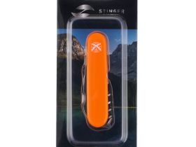Нож перочинный Stinger 90 мм, 4 функции, оранжевый, в блистере