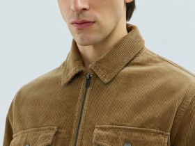 Куртка-рубашка из вельвета, Бежевый