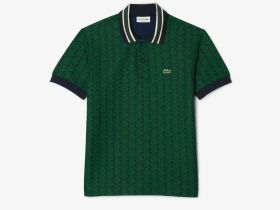 Мужское поло Lacoste классического кроя с монограммой