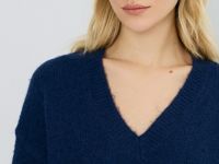 Джемпер из пряжи с шерстью, Синий