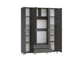 Распашной шкаф Пронто 4-170x210 Графитовый