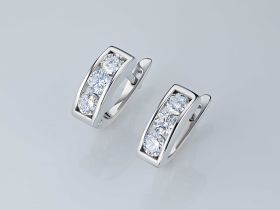 Серьги из белого золота э4712сг01120300