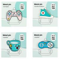 Набор металлических значков MESHU "Gamer's set", эмаль, 4 шт