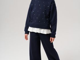 Джемпер из футера для девочки