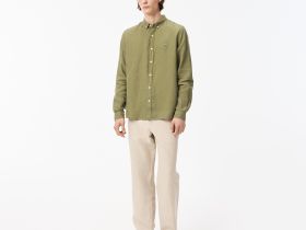 Мужская льняная рубашка Lacoste
