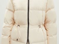 Пуховик с капюшоном и талией на кулиске