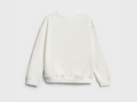 Свитшот с аппликацией для девочек, Белый