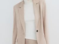 Однобортный пиджак, Бежевый
