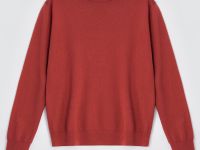 Джемпер из хлопка и шерсти с округлым вырезом