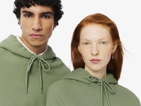 Хлопковый свитшот Lacoste унисекс свободного кроя