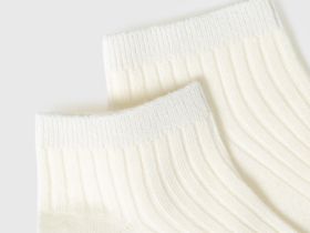 Короткие носки в рубчик, Белый