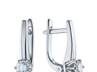 Серьги из белого золота с бриллиантами э0901сг03220202
