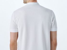 Поло с воротником-стойкой, Белый