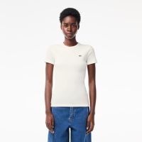 Женская футболка Lacoste приталенного кроя из хлопка в рубчик