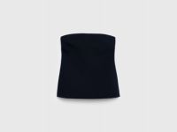 Корсетный топ из поливискозы, Черный