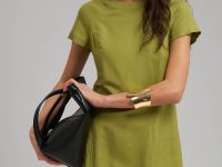 Платье мини изо льна и вискозы