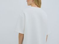 Футболка оверсайз с принтом, Белый